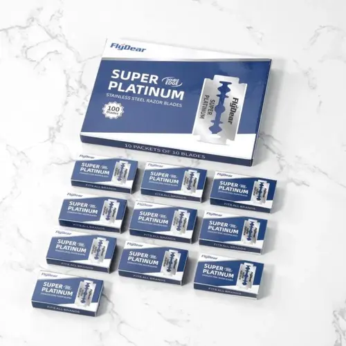 Men's Razor Shaving Blade, 100pcs Double Sided Razor Blade, Manual Razor for Men, Professional Barber Tool Shave Hair Removal Razor, Daily Shaving Tool