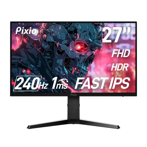 Pixio PX279 Prime Neo 27in FHD 1080p PC Monitor Gaming, 240Hz Fast IPS Panel, 1ms GTG Response Time, Adaptive Sync, AMD FreeSync, Full Motion Adjustable Arms Computer Monitor, Adjustable Arms Computer Monitors