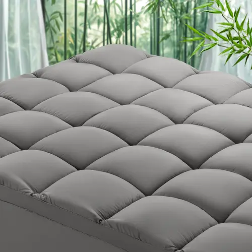Shilucheng Cooling Supportive Bamboo Viscose Mattress Topper, 8-21 Inch Fit, Back Pain Relief, Breathable Quilted Brushed Ultra Soft, Deep Pocket,back to school,back to school shopping,home decor