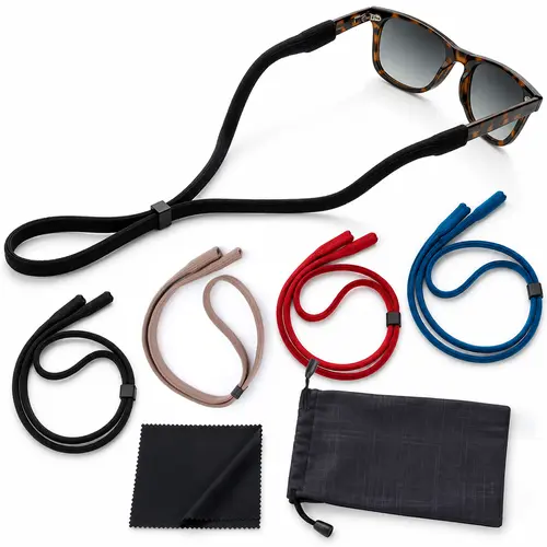 Anchor Glasses Straps - 4 Pack Adjustable Sunglasses Straps for Kids and Adults Stop Eyewear from Slipping Active Sport