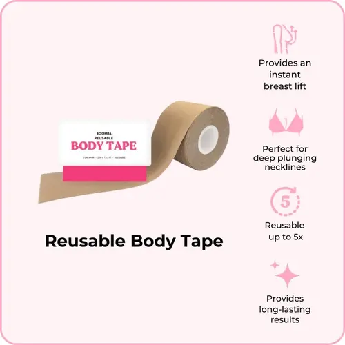 Women's Body Tape for Comfortable and Flattering Look - Reusable Body Tape For Womenswear & Dresses. The Perfect Fashion Accessories