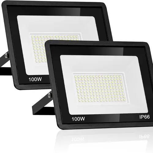 100W High Power Aluminum LED Floodlight - Solar-Powered Durable Waterproof Light, Outdoor Garden Lights for Illumination, Security, Docks