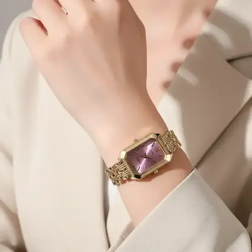 Women's Elegant Fashion Square Dial Quartz Watch, Modern Fashionable Wristwatch, Fashionable Watches, Fashion Watch for Party, Daily Clothing Decor, Casual Trendy Wristwatch, Trendy All-match & Exquisite Watch for Gift, without Box