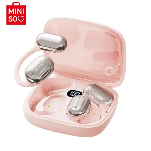MINISO MS162 OWS Open Ear Bluetooth Earbuds HIFI Sound Quality Music Wireless Earbuds Gaming with Low Latency Wireless Headphones IPX5 Waterprooof OWS Earphones Comfortable Wearing Earbuds Touch Control Built-in Mic Hearphones Compatible With All Phones