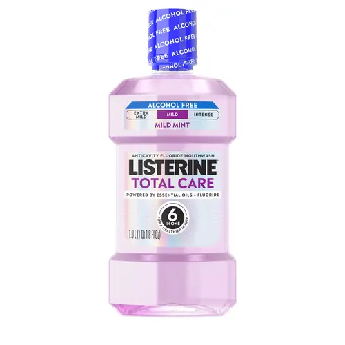Listerine Total Care Alcohol-Free Mouthwash Mild Taste Fresh Mint Flavor 1L Oral Daily