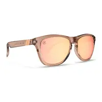 Blenders Eyewear L Series Citrus Blast Sunglasses Polarized Champagne Mirrored Lenses UV400 Protection Scratch Resistant Crystal Tan Frame with Peach Accents