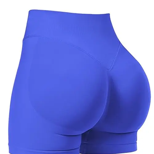 Sporty Women's Solid Color High Waist Sports Shorts, Breathable Comfortable Seamless Skinny Shorts for Yoga Gym Running, Ladies Sportswear for Indoor Outdoor Wear, Workout Clothes Women