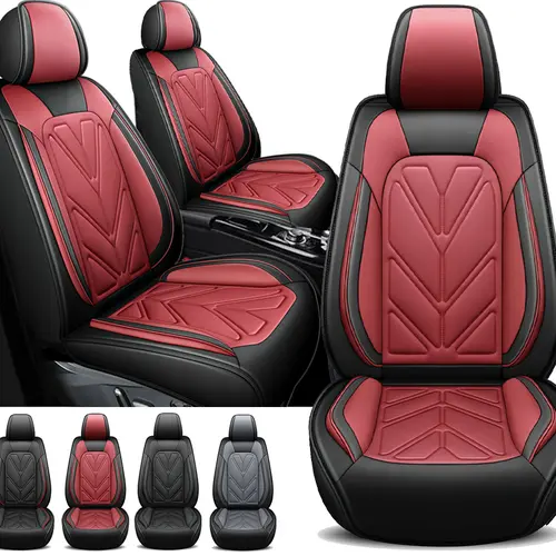 Arespark 5 Seats Car Seat Covers Full Set Waterproof Nappa Leather 40/60 Spilt Bench Cover Universal For Nissan /Honda /Civic /CRV /Hrv /Kia /Sorento /Toyota /Corolla /4Runner /Camry /Hyundai /Mazda (Full Set) #Backtoschool