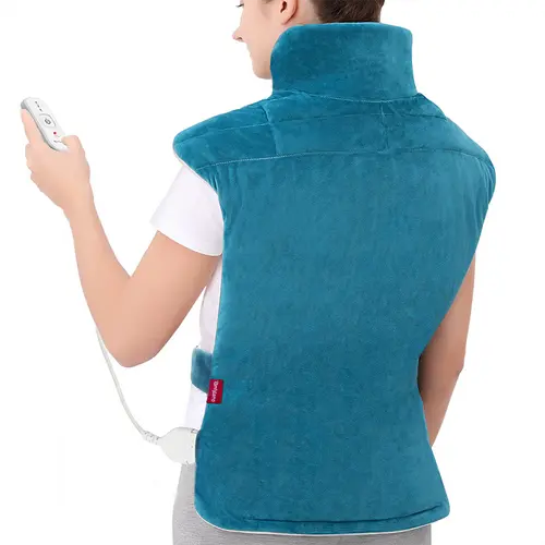 Comfytemp Flannel Heating Pad for Neck, Shoulders and Back - XXL King Size 22"x33", 3-Temp Settings, Auto-Off, Muscle Tension Relief, Self-Care Gift for Women and Men