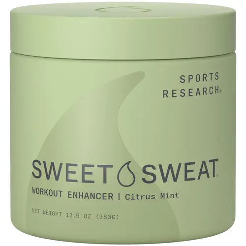 Sweet Sweat­ Workout Enhancer Gel by Sports Research -Thermogenic Exercise Topical Gel for Faster Sweating - 13.5 oz Jar