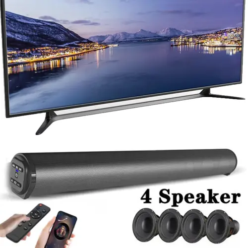 Wireless Surround Sound Bar System Bluetooth Subwoofer 4 Speaker TV Home Theater Remote Control,back to school,back to school haul