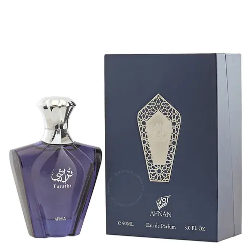 AFNAN Turathi Blue 3 Oz Eau de Parfum for Men, Fresh Citrus Spicy Musky Woody Scent, Exquisite Fragrance for Men's Colognes
