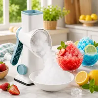 Premium Hand Crank Multi-Blade Modern Plastic Ice Shaver, Kitchen Gadget with Vacuum Cup Design, Fits Various Ice Cube Specifications, Dessert Tool, Home Kitchenware & Accessories | tiktokshopspringglowup summervibes summerwins,summerwins