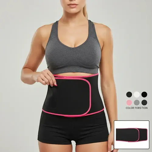 Sports Waist Trainer, Unisex Sweat Waist Trainer, Comfortable Sauna Sweat Belt, Fitness Waist Trainer, Waist Trimmer Cincher, Exercise Waistband, Workout Waistband, Sporty Waist Slimmer, Sports & Outdoor Accessories