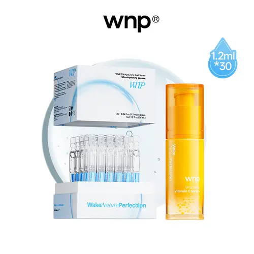 [WNP Official] Futura Tech Skin Set | 3% Hyaluronic Acid Serum, Deep Nourishment | Electronic Massaging Eye Cream, Helps Reduce Fine Lines and Dark Circles | BrightPop Vitamin C Serum, Fades Dark Spots & Evens Tone