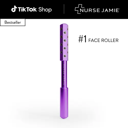 Nurse Jamie UpLift Facial Massaging Beauty Roller – Anti-Aging Face Roller with 24 Hexagonal Massaging Stones, Daily Skincare Massage Tool for Face & Neck Sculpting