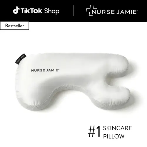 Nurse Jamie Beauty Bear Anti-Wrinkle Skincare Pillow – Ergonomic Memory Foam for Side & Back Sleepers, Reduces Sleep Lines