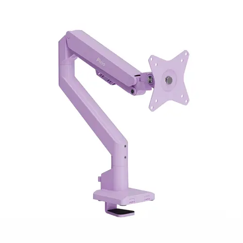 Pixio PS1S Wave Single Monitor Arm - Adjustable Monitor Stand, High-Quality PC Accessory for Gaming Setups, Desk Solution for Enhanced Streaming Display Experience