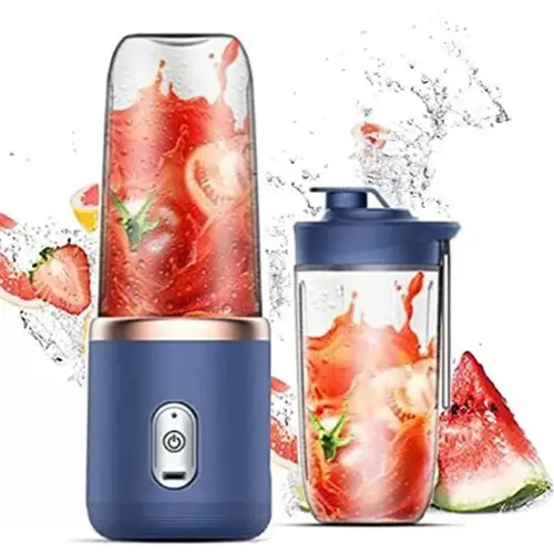 Portable 6 Blade Juicer Cup, Multifunctional Juicer Cups, USB Rechargeable Juicer Blender, Portable Smoothie Blender, Fruit & Vegetable Juicer, Home Multifunction Juicer, Gift