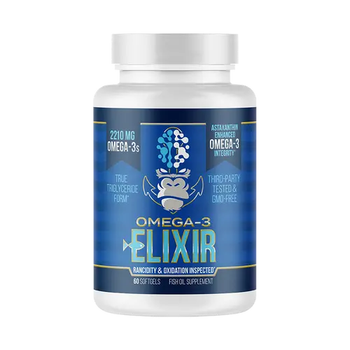 Gorilla Mind - Omega-3 Elixir - Third Party Tested Fish Oil Supplement - 60 Softgels (30 servings)