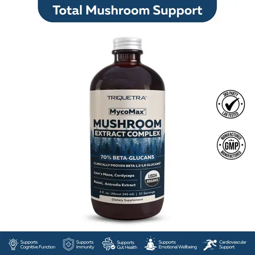 MycoMax Mushroom Complex - 70% Beta Glucans Healthcare Tea Brain Supporting Supplement