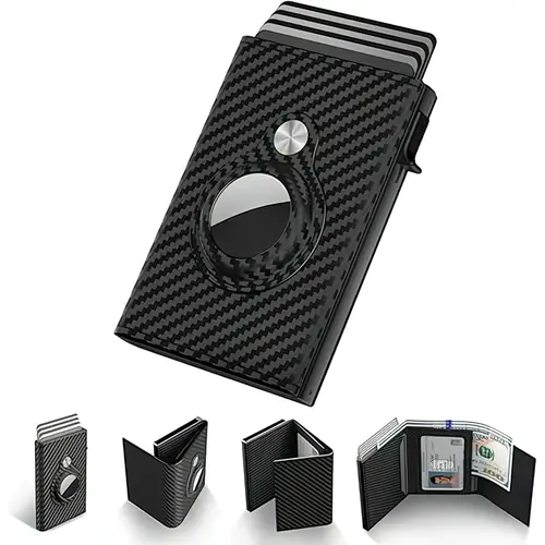 Wallet for Mens Smart Wallet Leather Card Holder Smart,Slim,Minimalist Wallet, Wallet 9-14 Card Capacity | ID Window | Cash Slot