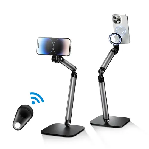TELESIN Desktop Magnetic Phone Stand - Portable Holder for Office, Live Streaming, Drawing, Vlogging, Filming, and Hands-Free Viewing, Compatible with iPhone 17