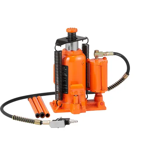 【toolupgrade】VEVOR 20-Ton/40000 LBS All Welded Air Hydraulic Bottle Jack, Compact & Portable, 10.4-19.7 in Lifting Range, Manual Handle & Air Pump, 20 pm Connector, Double-Heavy Spring, Pressure Relief Valve, Various Specs for Car Repair, Industrial Use,