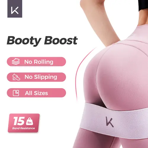 KEEP Fabric Resistance Bands for Legs and Butt, Fabric Exercise Loop Bands Yoga, Pilates, Rehab, Fitness and Home Workout, Strength Bands for Booty