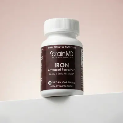 Iron by BrainMD | Essential Energy Enhancer | Advanced Ferrochel | Gently & Easily Absorbed