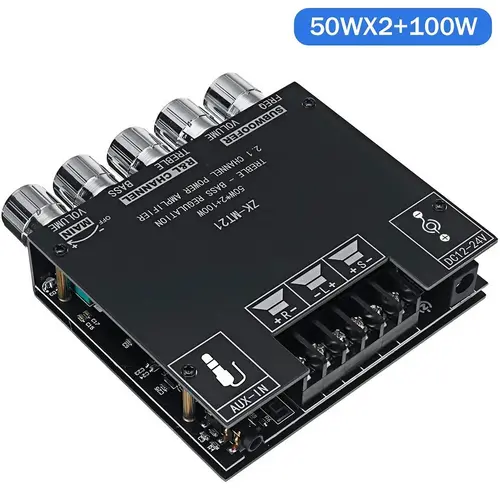 2.1 Channel Power Amplifier Board, Bluetooth-Compatible Audio Power Amplifier Module, BT Amplifier Board, External Amplifier Audio & Video Accessory for DIY Audio & Home Theater Speaker Amplifier, Audio Component Amplifiers