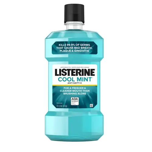 Listerine Cool Mint Antiseptic Mouthwash for Bad Breath & Plaque 1L Oral Daily
