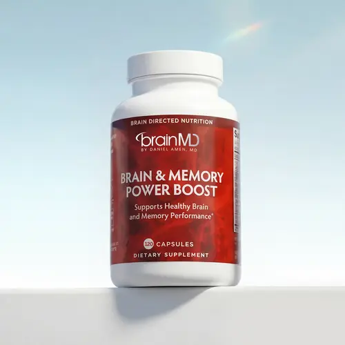 Brain & Memory Power Boost | BrainMD | 120 Capsules | Memory & Cognitive Function Support | Focus, Mental Clarity & Circulation Support | PhosphatidylSerine, Ginkgo Biloba & Acetyl-L-Carnitine