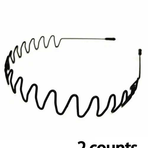 2/4/6/8/10 pcs Metal Hair Hoops, Casual Wavy Design Hair Hoops, Non Slip Hair Hoops for Outdoor Sports, Fashion Hair Accessories for Women & Men, mothers day gift, No Slip Headbands