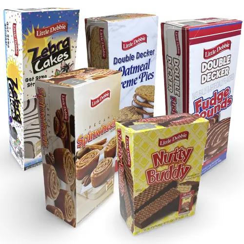 Little Debbie Mega Sized Cakes Variety Packs | 5 Unique Treats: Nutty Peanut Buddy Bars, Oatmeal and Fudge Double Decker Rounds, Cosmic Brownies, Zebra Cakes