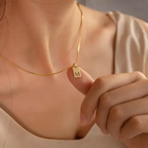 original necklace for women Exquisite Letter Necklace initial pendant initial necklace Jewellery Personalized Charms mother's day gift, Initial Letter Charm Necklaces, Letter Charm Necklaces, Gold Initial Necklaces