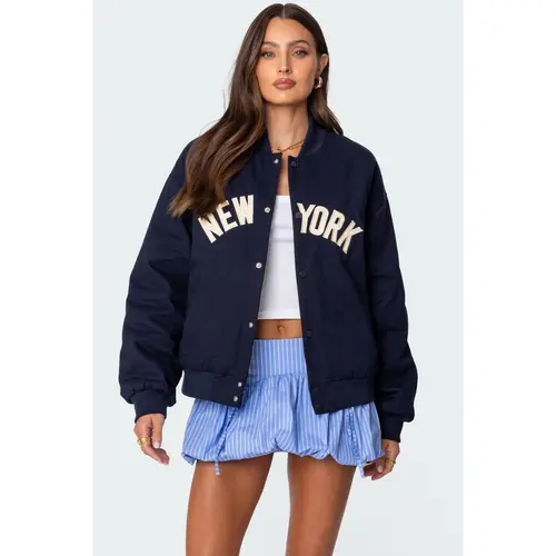 Big Apple Oversized Bomber Jacket