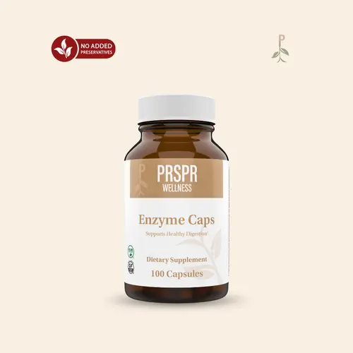 PRSPR Wellness Organic Digestive Enzyme Capsules - 100 Count, Betaine HCL Aid, Ox Bile, Sugar-Free, Gluten-Free, Capsule Form Dietary Healthcare Supplement for Bloated Stomach Relief, Blood Pressure Control, Brain Health