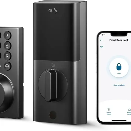 eufy Security Smart Lock C30, Keyless Entry, Built-in WiFi Deadbolt for Front Door, No Bridge Required, Easy Installation, App Remote Control, Auto Lock｜Spingtok, Digital Keypad Lock, Electronic Code Lock