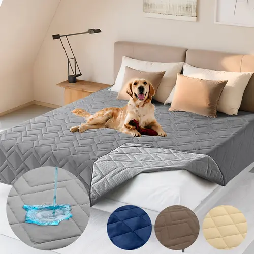 Moonsea Waterproof Pet Blanket - Waterproof Puppy Blanket with Antislip Silica Base, Leakproof TPU Core, Scratch-Proof, Machinewash Easy, Non-Slip Bottom for Dogs/Cats, Furniture Protector, Car Seat/Outdoor Use, All-Seasons Bedding #tiktokshopsummersale