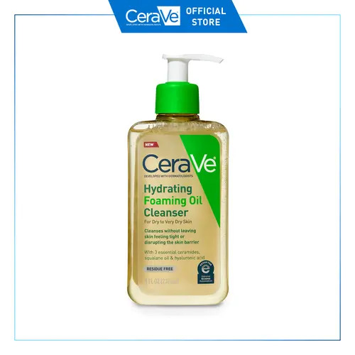 CeraVe Hydrating Foaming Oil Cleanser | Dry to Very Dry Skin