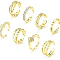 8 Pcs Adjustable Toe Rings for Women, Gold Silver Open Band Toe Ring Set, Stackable Beach Foot Jewelry, Summer Foot Accessories