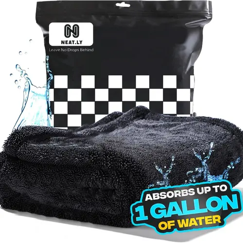 Premium Microfiber Car Drying Towel - 2025 XL 28"x36" Neatly Twisted-Loop, 1300GSM for Fast, Streak-Free Drying, Ideal for Car Wash Station Sponges, Cloths & Brushes Accessories, Car Detailing Supplies