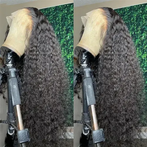 Bling Hair Clearance Sale 13x4 13x6 HD Transparent Lace Wig Deep Wave Brazilian Human Hair Lace Frontal Wig for Women Curly Pre Plucked 30 32 Inches 180% Natural Hairline #DealsForYouDays