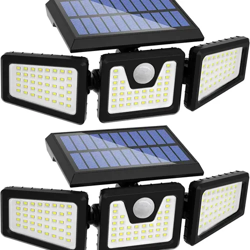 Solar Outdoor Lights - Motion Sensor IP65 Waterproof High-Brightness Deterrent Security Lighting, Outdoor Landscape Lighting, Garden Solar Lights for Summer Garden Use,campingessentials,outdoorfurnitureset,campinggear summerwins
