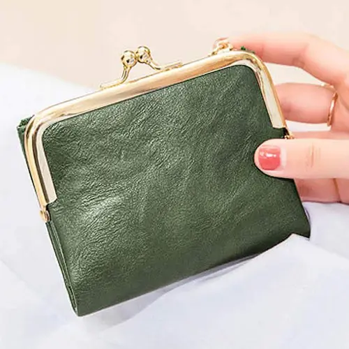 Women's Fashionable Solid Color Kiss Lock Wallet, Ladies Wallet, Stylish Durable Fashion Wallet, Casual Versatile Coin Purse for Daily Use, Trendy All-Match Exquisite Wallet for Birthday Gift