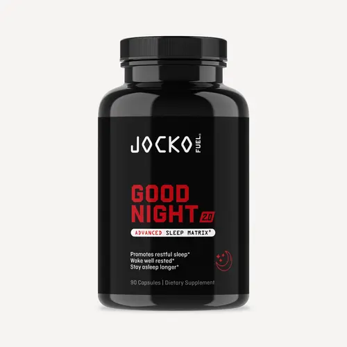 JOCKO FUEL Good Night 2.0 Caffeine-Free Healthcare Capsule Supplements - 90 Capsules, Tart Cherry Aid with 8 Natural Ingredients for Restful Sleep, Fitness & Wellness Reset, Insomnia Solutions (US Stock)