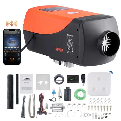 【Back To School】VEVOR Diesel Air Heater, Various specifications, Separated Portable Parking Heater with or without Bluetooth App and LCD, Fast Heating Low Noise, Diesel Heater for Truck RV Trailer, Remote Control