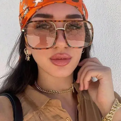 Unisex Street Style Tortoise Pattern Flat Top Frame Glasses, Eyewear, Trendy Casual Glasses for Everyday Use, Fashion Accessories for Outdoor Activities