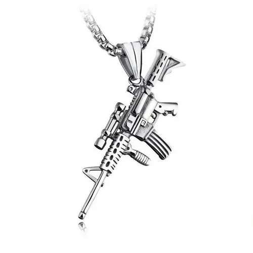 Bold Geometric Street Style Necklace for Adults - Stainless Steel Jewelry, 24" Chain Fit, Bold Street Detail, Edgy Urban Detail, Edgy Necklaces, Lightweight Unisex Casual Jewelry, Tarnish-Resistant Steel or Alloy Chain Options